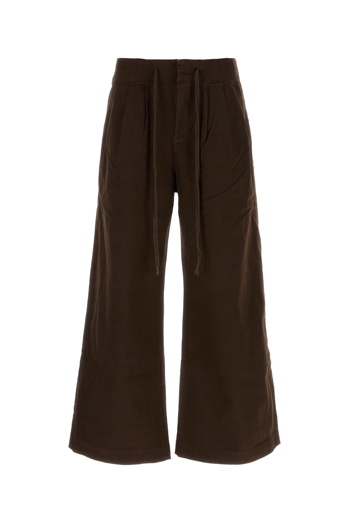 Brown stretch cotton Cinch pant - 1