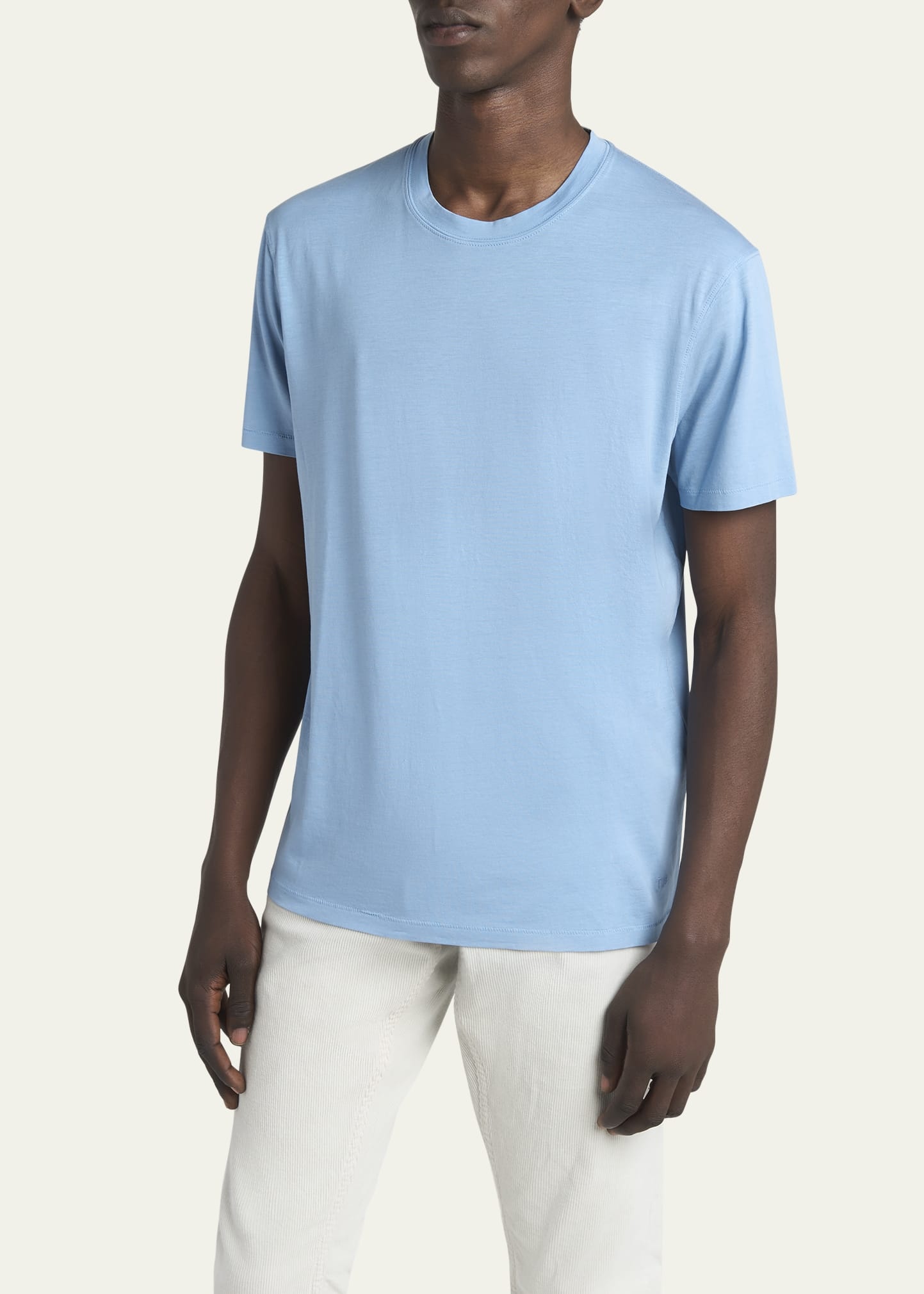 Men's Lyocell-Cotton Crewneck T-Shirt - 4