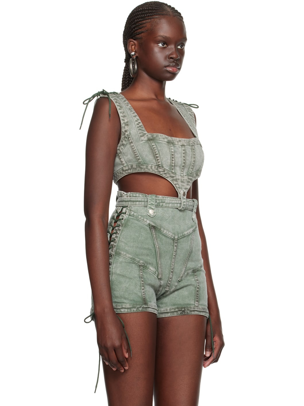 Gray KNWLS Edition Denim Tank Top - 2