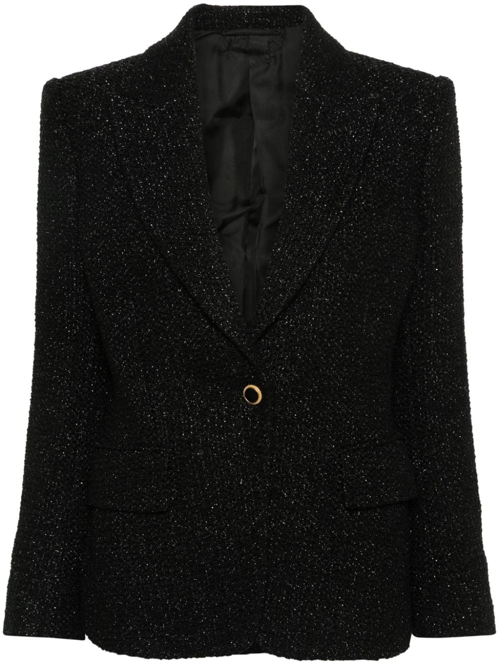 metallic tweed blazer - 1