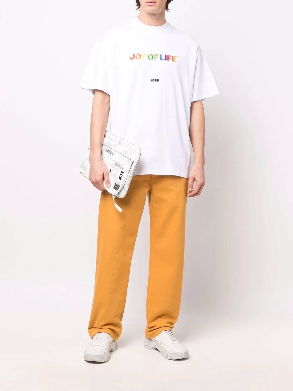 embroidered-slogan logo T-shirt - 2