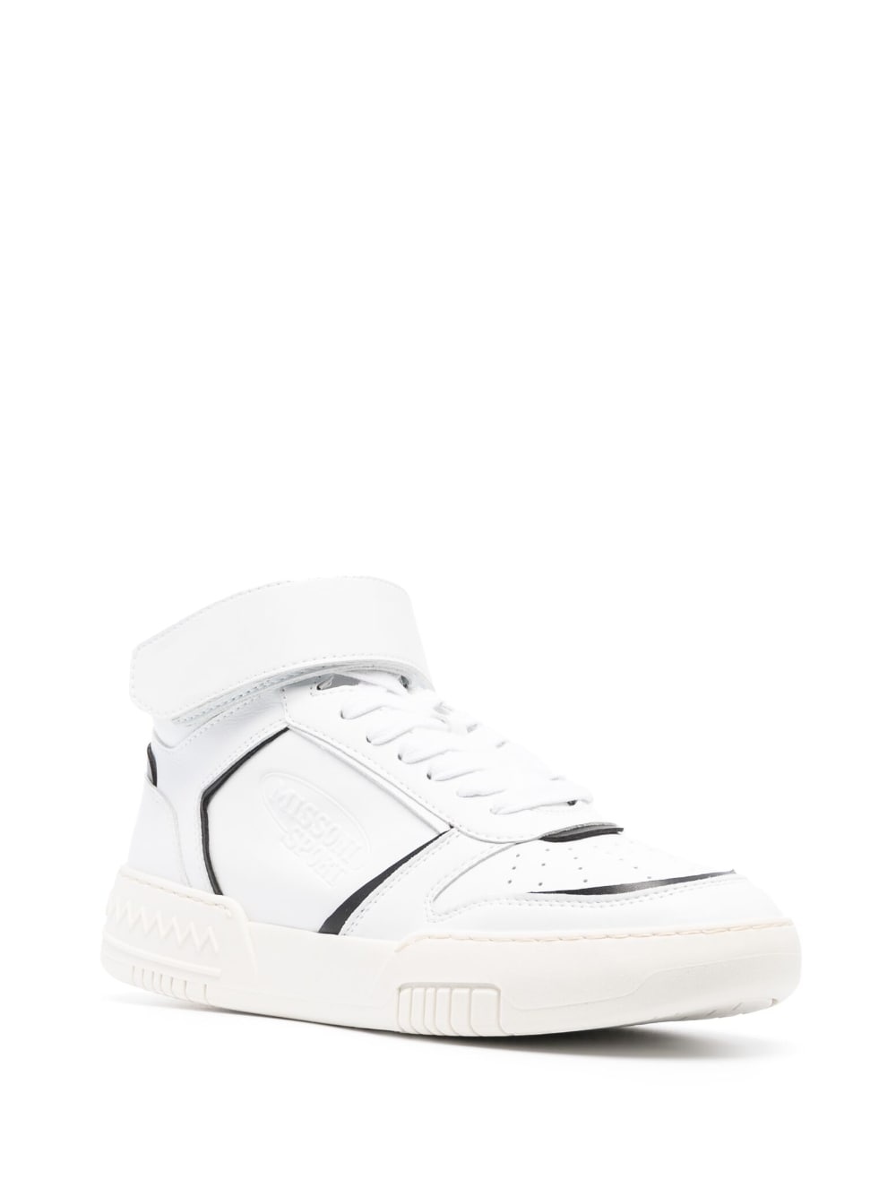 logo-print panelled hi-top sneakers - 2