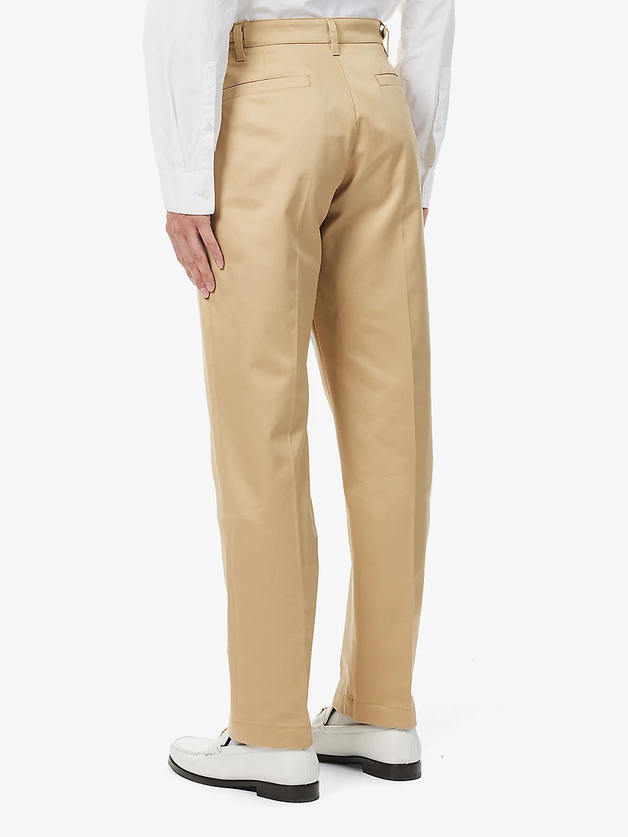 Informal tapered-leg regular-fit cotton trousers - 4