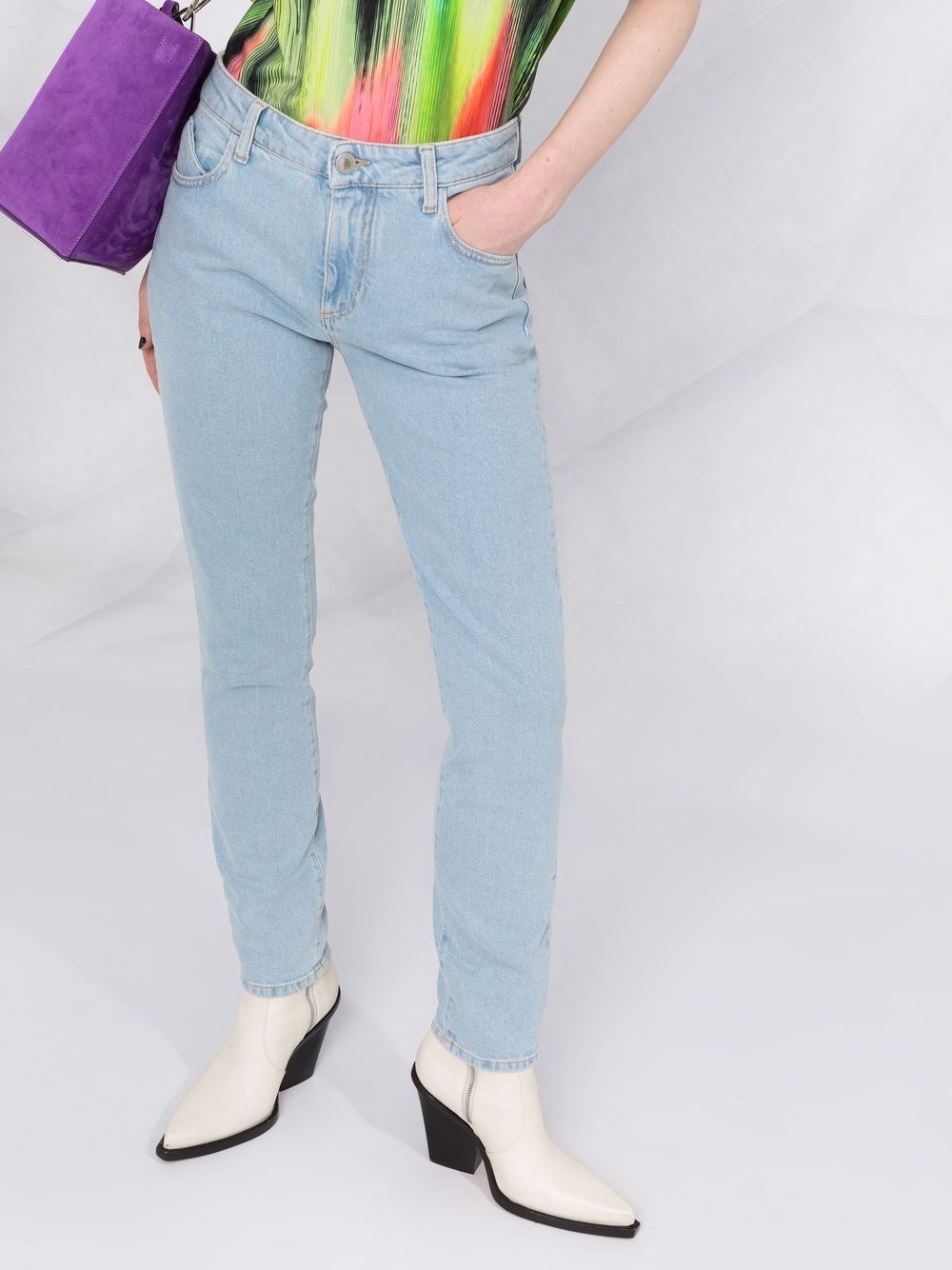 high-rise straight-leg jeans - 5