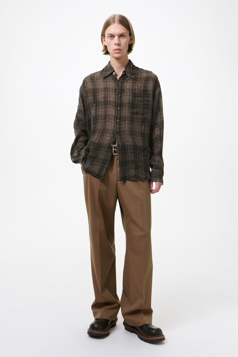 Our Legacy Above Shirt Penumbra Check Sheercoat Linen outlook