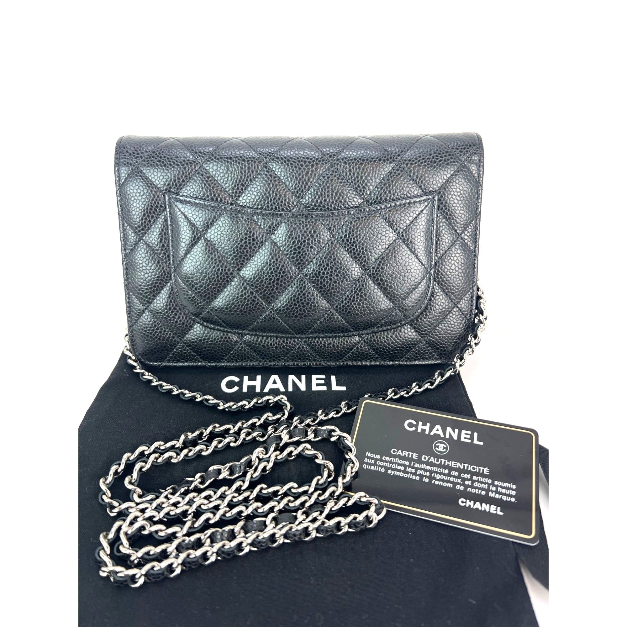 Chanel Quilted Caviar Calfskin Wallet on a Chain Clutch - 2
