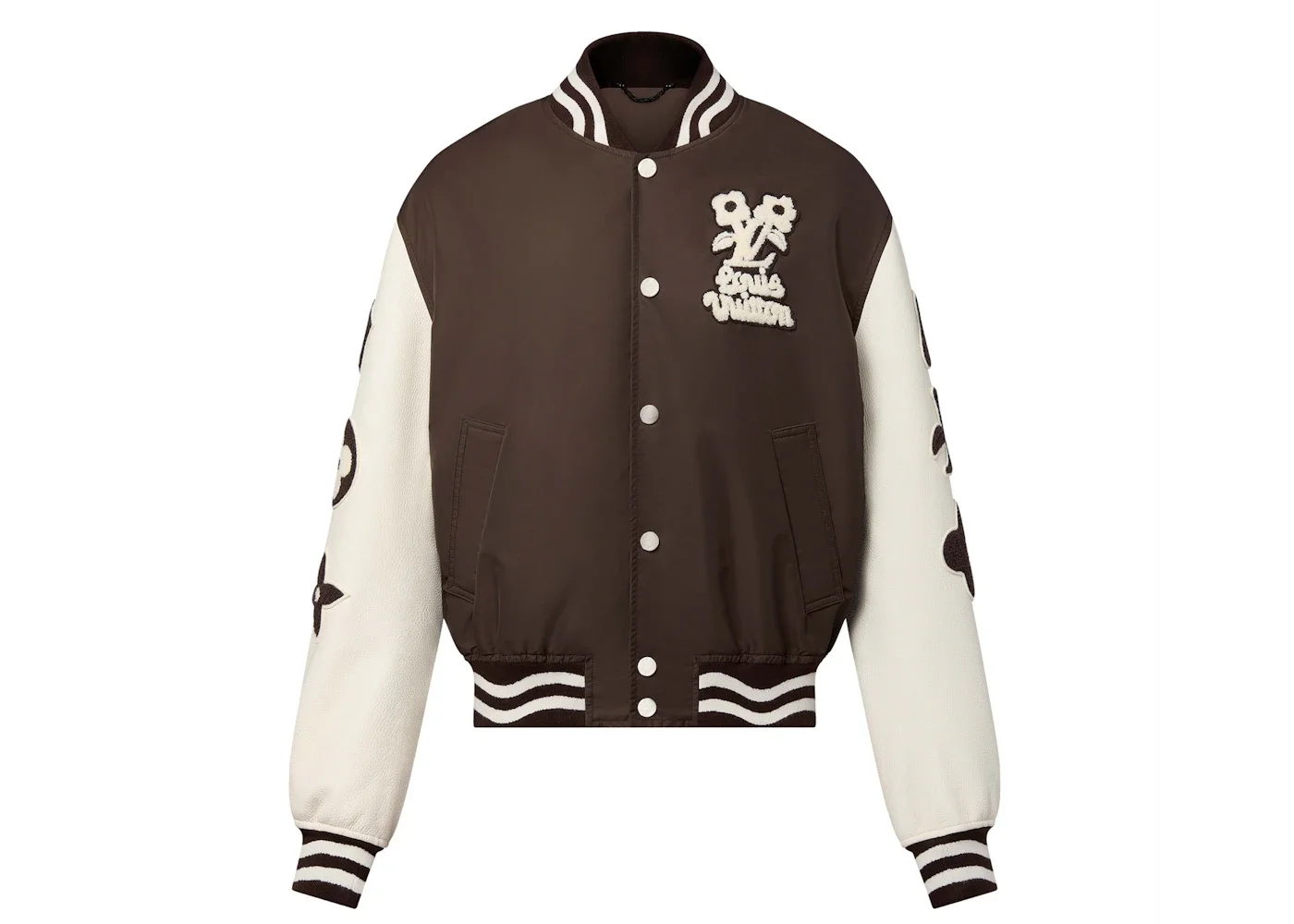 Louis Vuitton by Tyler, the Creator Embroidered Varsity Jacket Brown - 1
