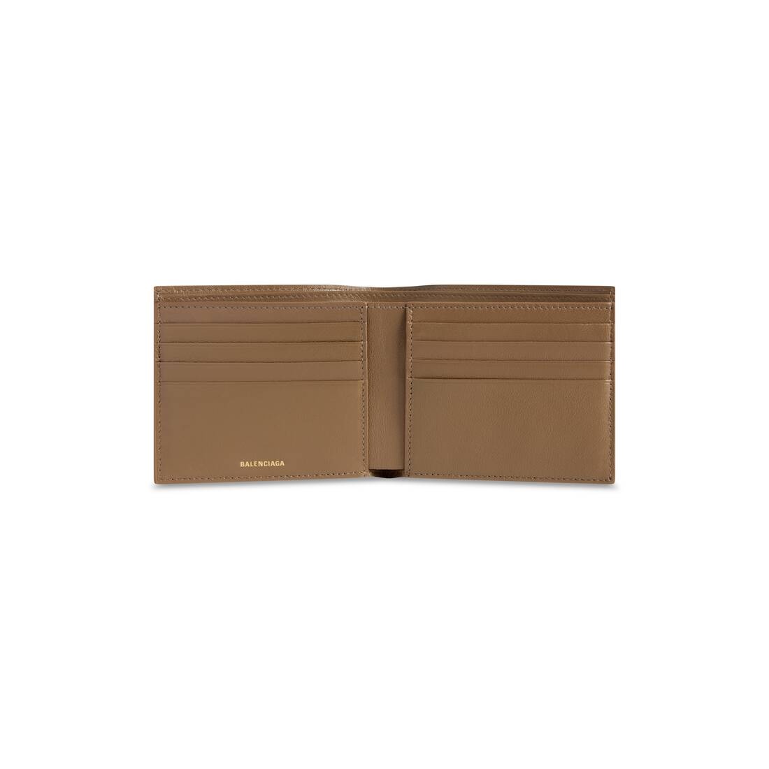 Signature Square Folded Wallet Bb Monogram Coated Canvas And Allover Logo in Beige - 2