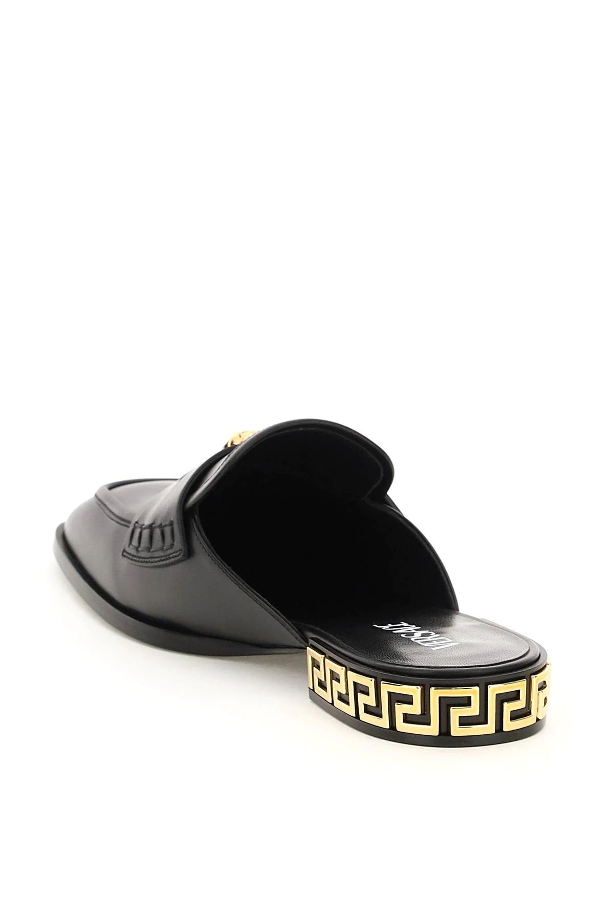 LEATHER LA MEDUSA LOAFER MULES - 2