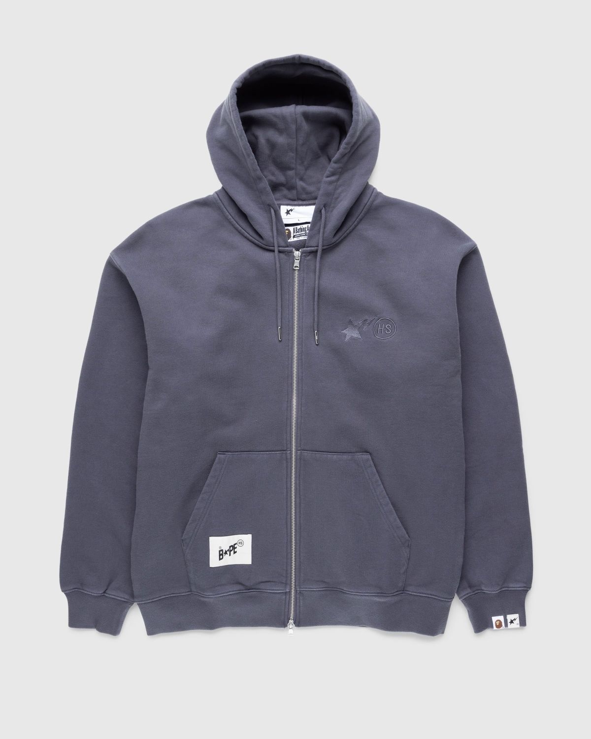 A BATHING APE® BAPE x Highsnobiety – Heavy Washed Zip Hoodie