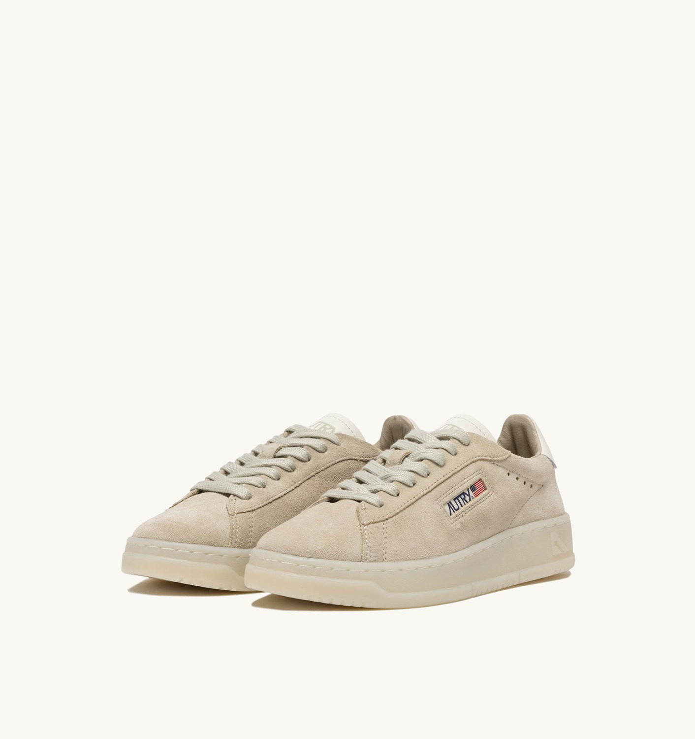 DALLAS LOW SNEAKERS IN MARSHMALLOW AND PAPYRUS SUEDE - 2