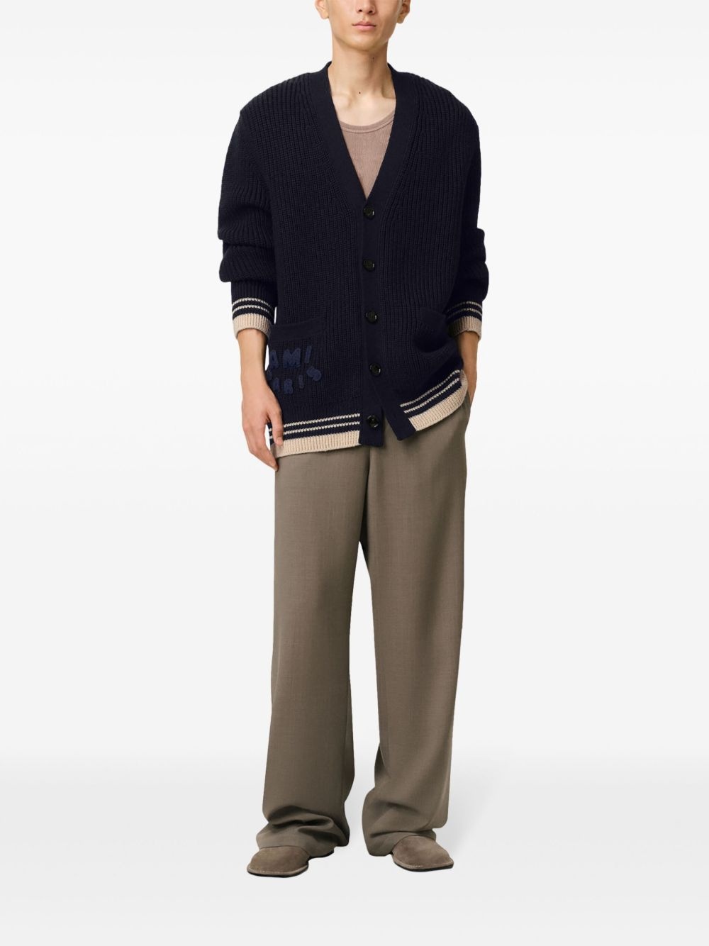 ribbed cardigan - 3