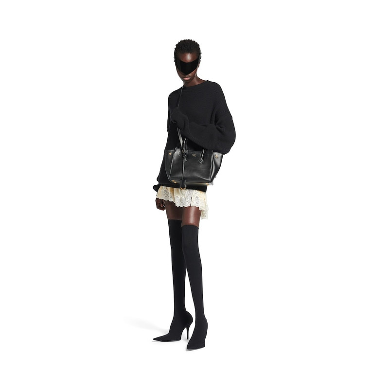 BALENCIAGA Women's Hampton Mini Carry All Bag in Black outlook