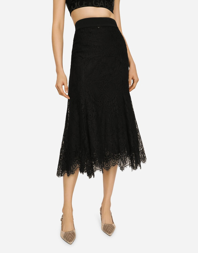Long chantilly lace skirt 3