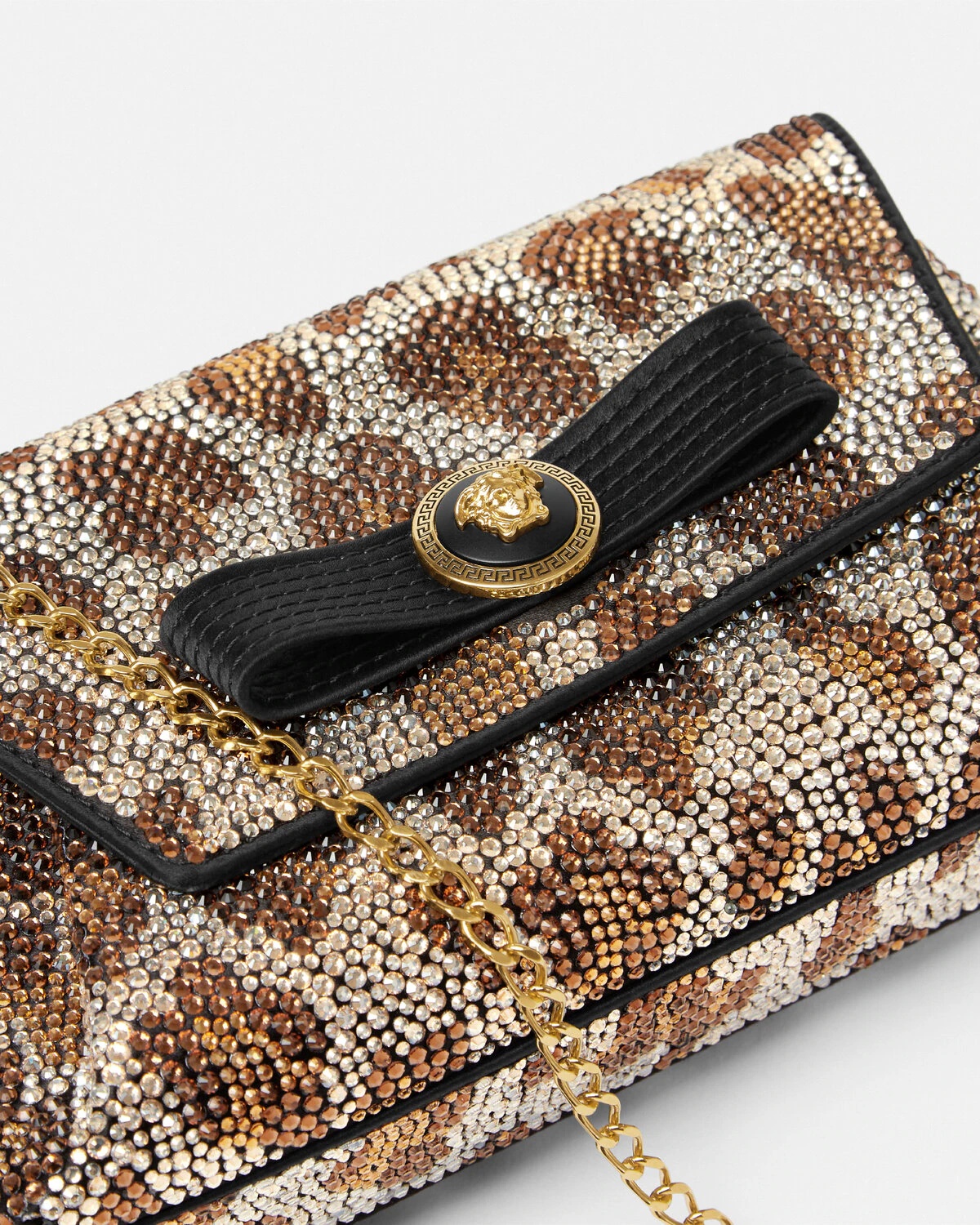 Crystal Leopard Gianni Ribbon Clutch - 5
