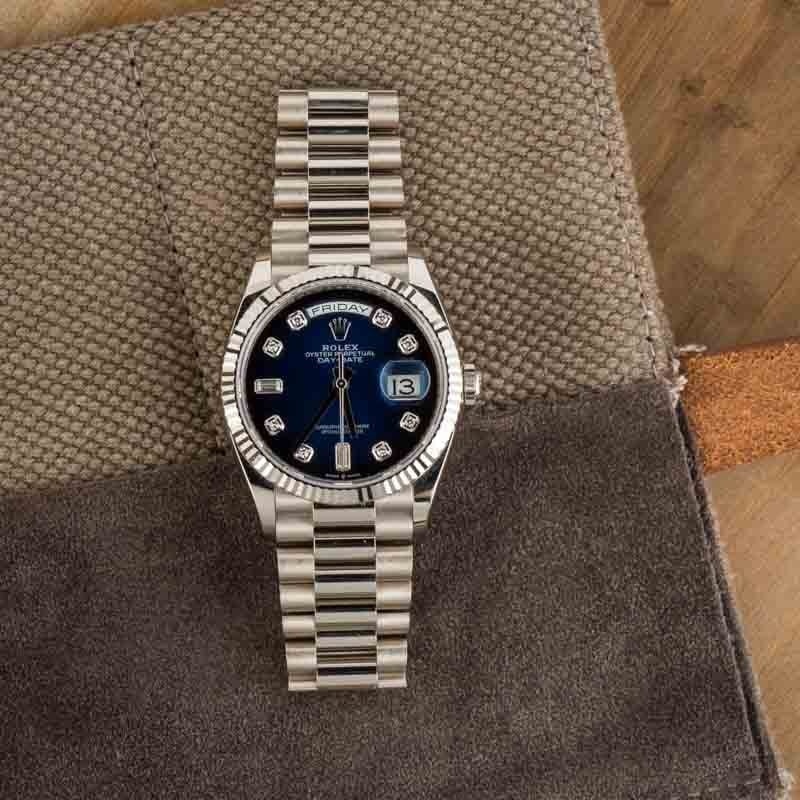 Rolex Day-Date 128239 Blue Diamond Dial - 6