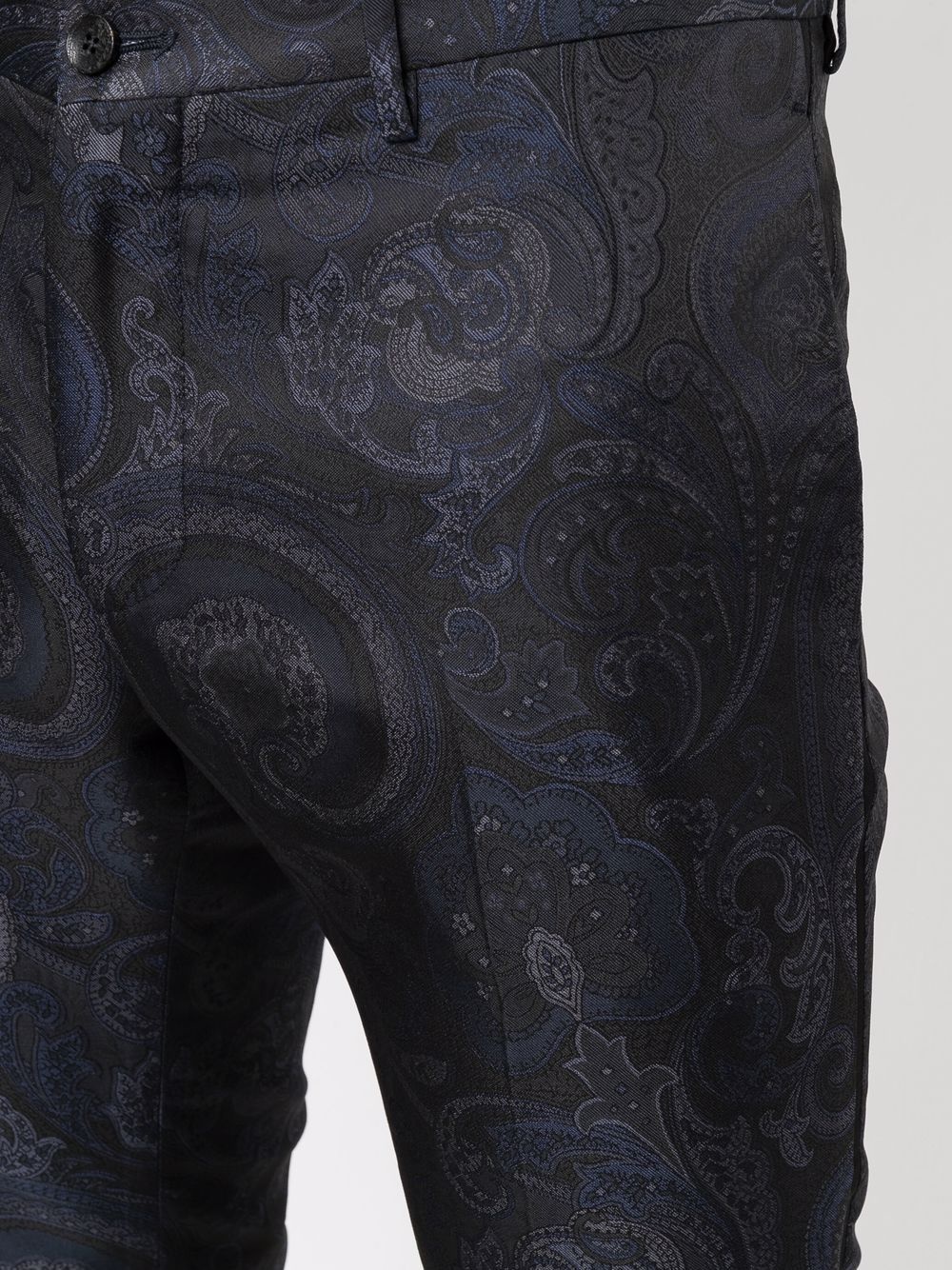 paisley jacquard straight trousers - 5