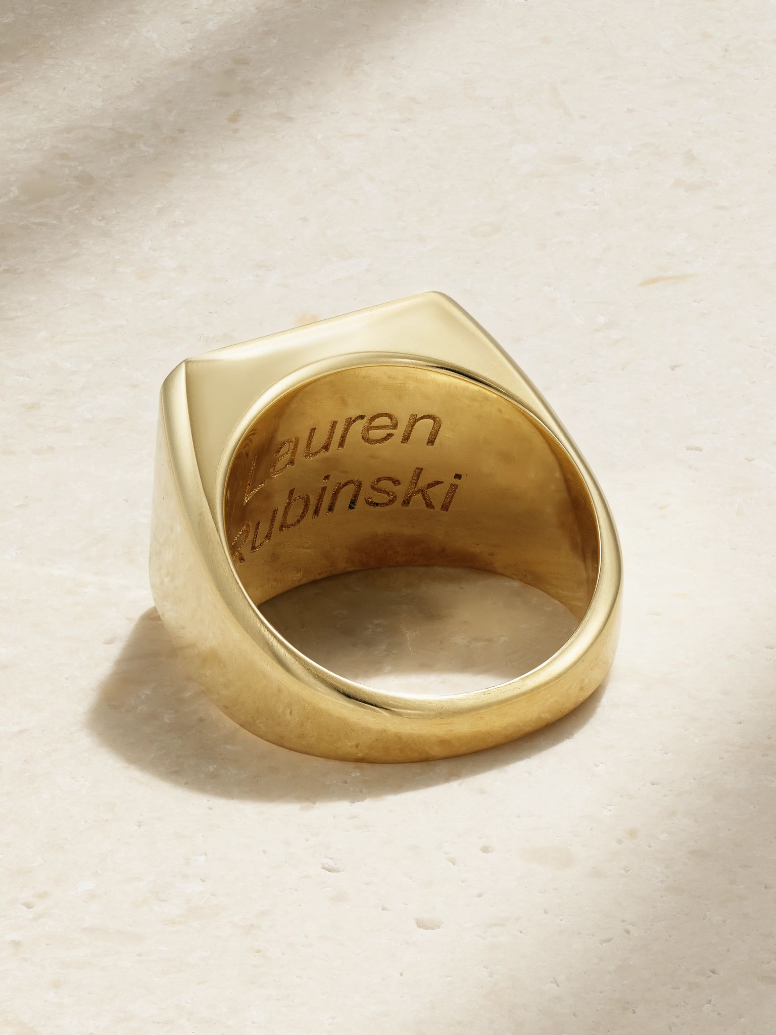 14-karat gold and enamel ring Green - 3