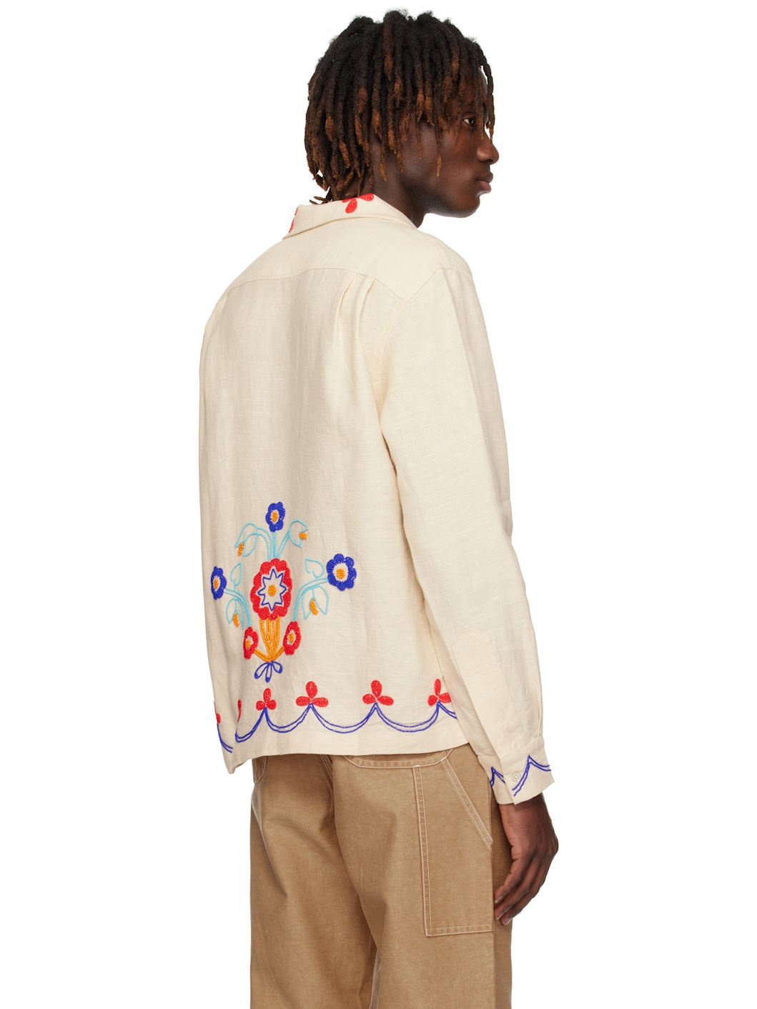 Off-White Beaded Garden Party Shirt - 3