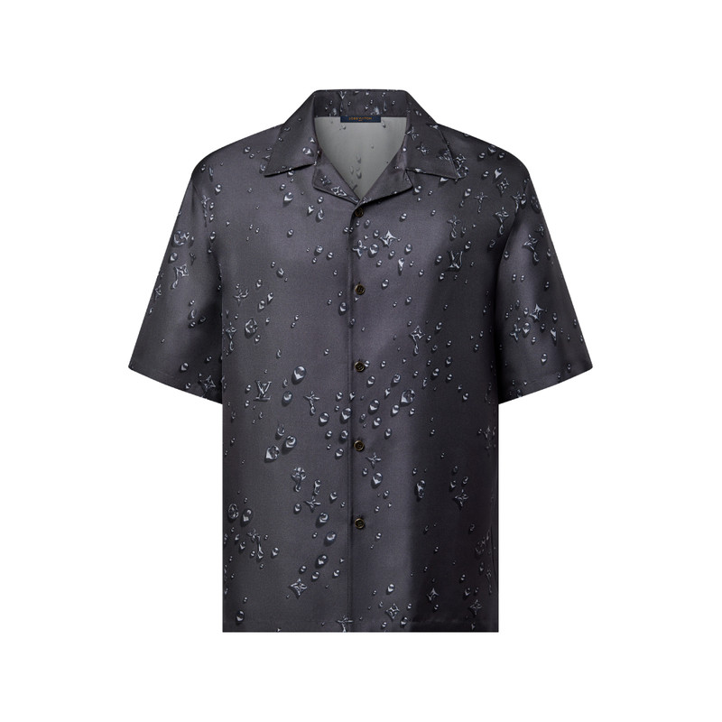Monogram Short-Sleeved Silk Shirt 1