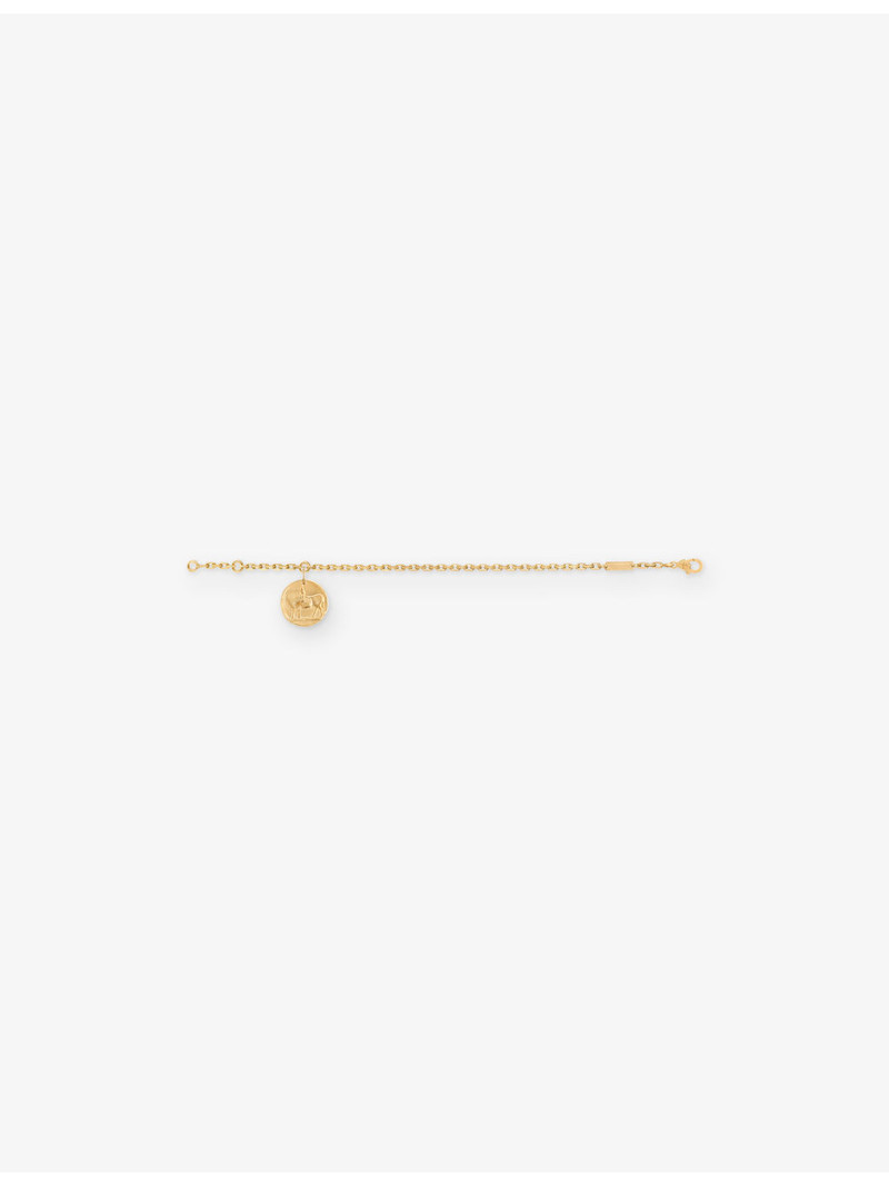 Zodiaque Medal Taurus 18ct Yellow-Gold Bracelet 4