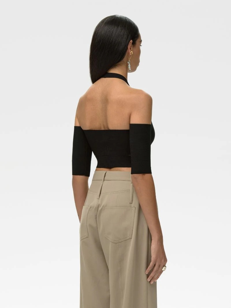 OFF SHOULDER KNIT TOP - 5