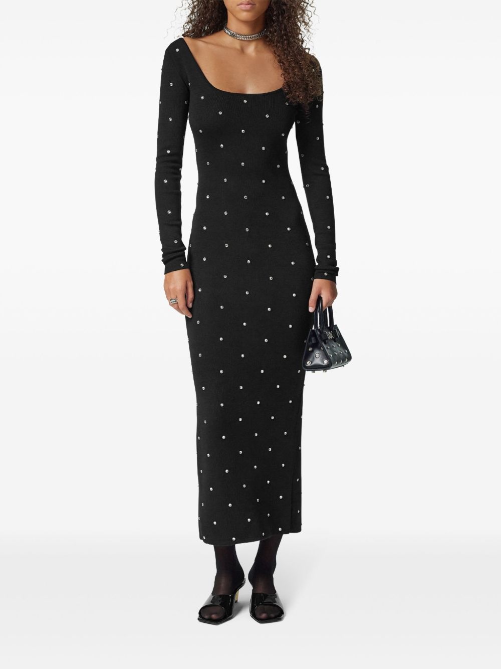 stud-embellished maxi skirt - 2