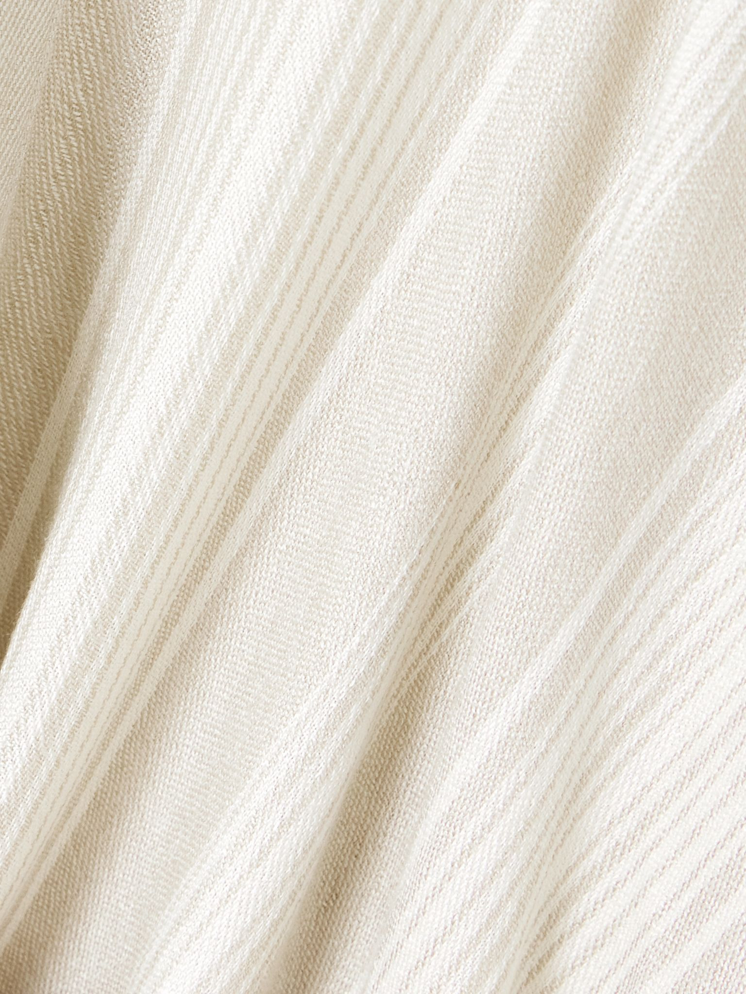 Frayed striped silk and linen-blend poncho Beige - 4