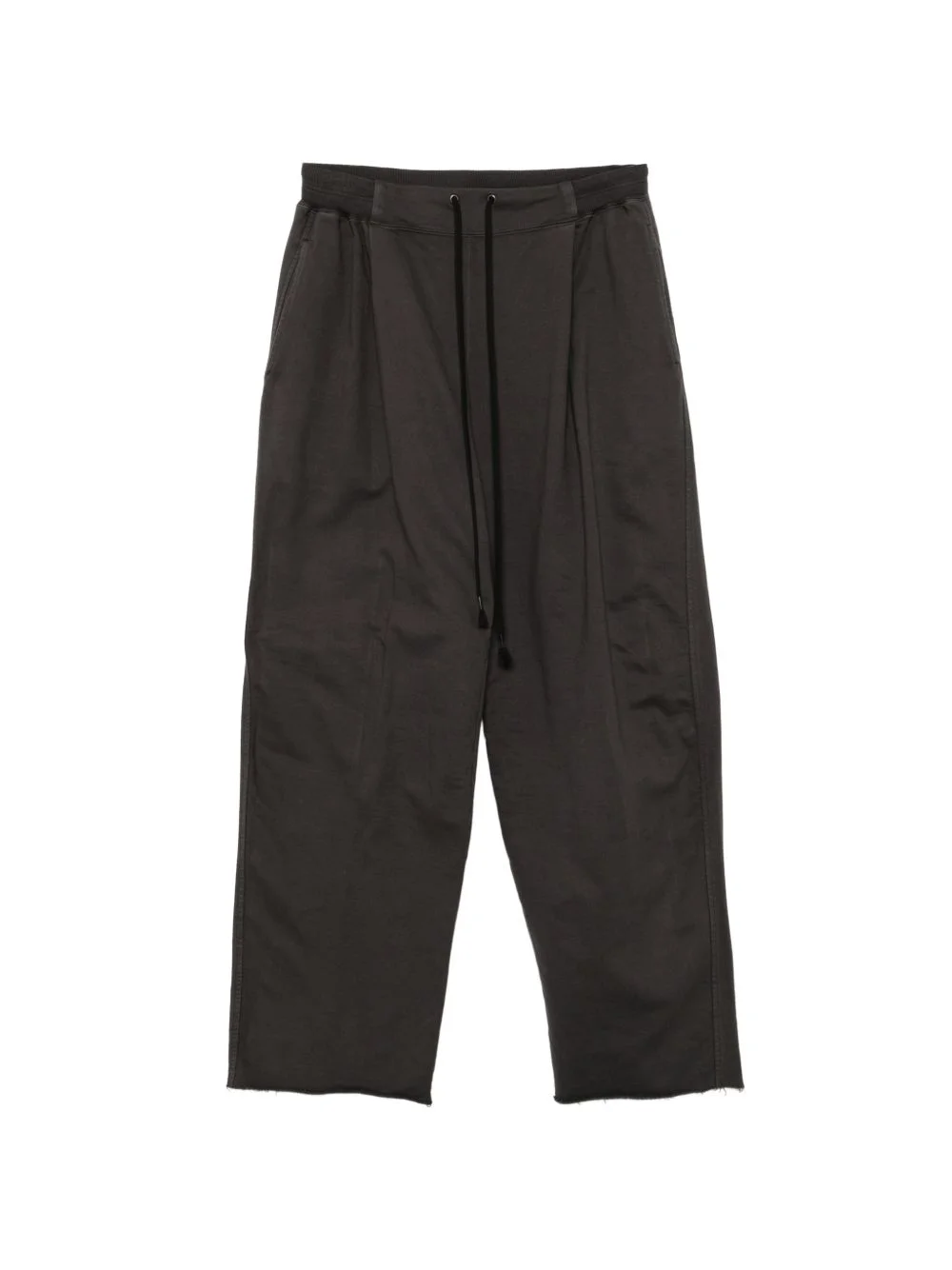drawstring raw-cut trousers - 1