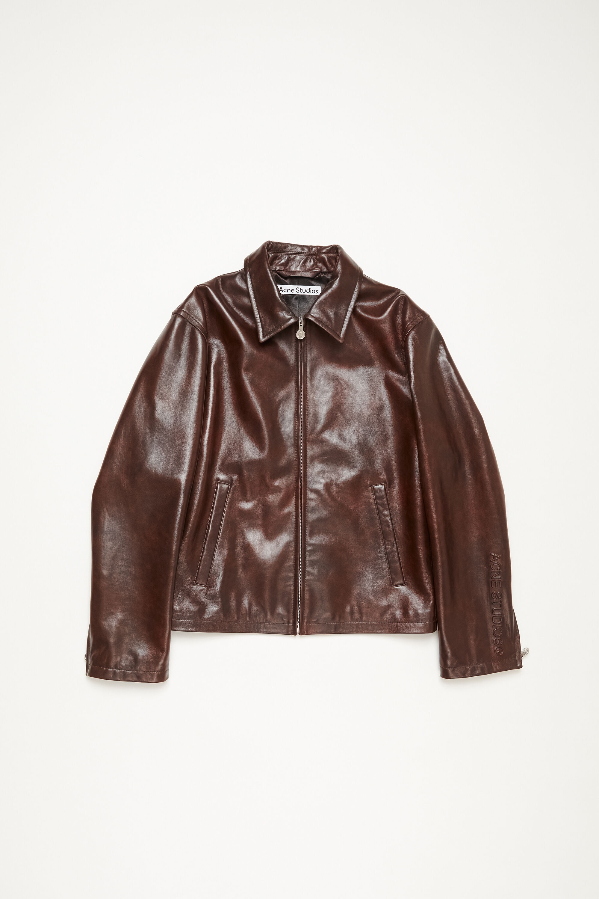 Leather jacket - Brown - 1