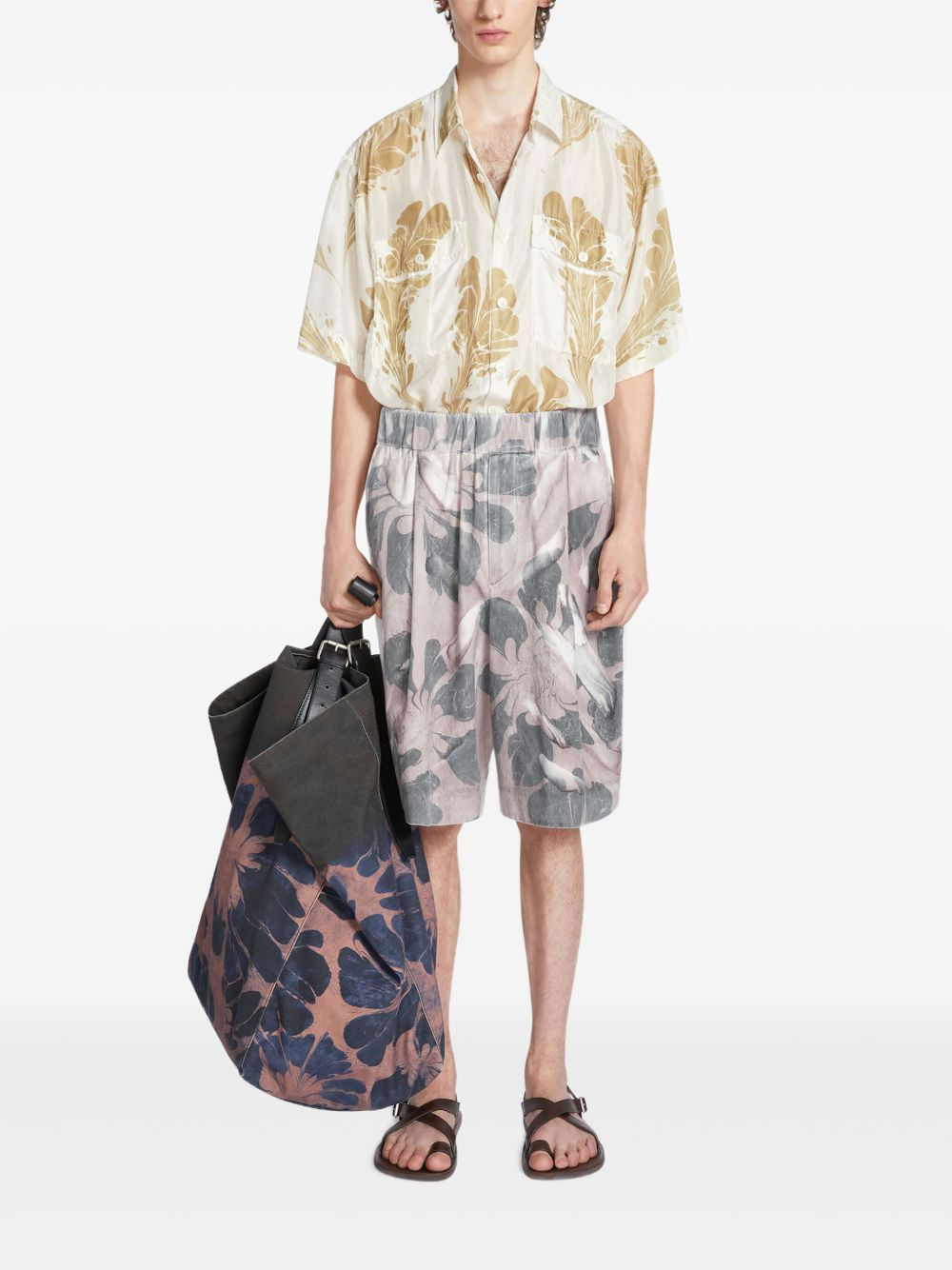 floral-print bermuda shorts - 2