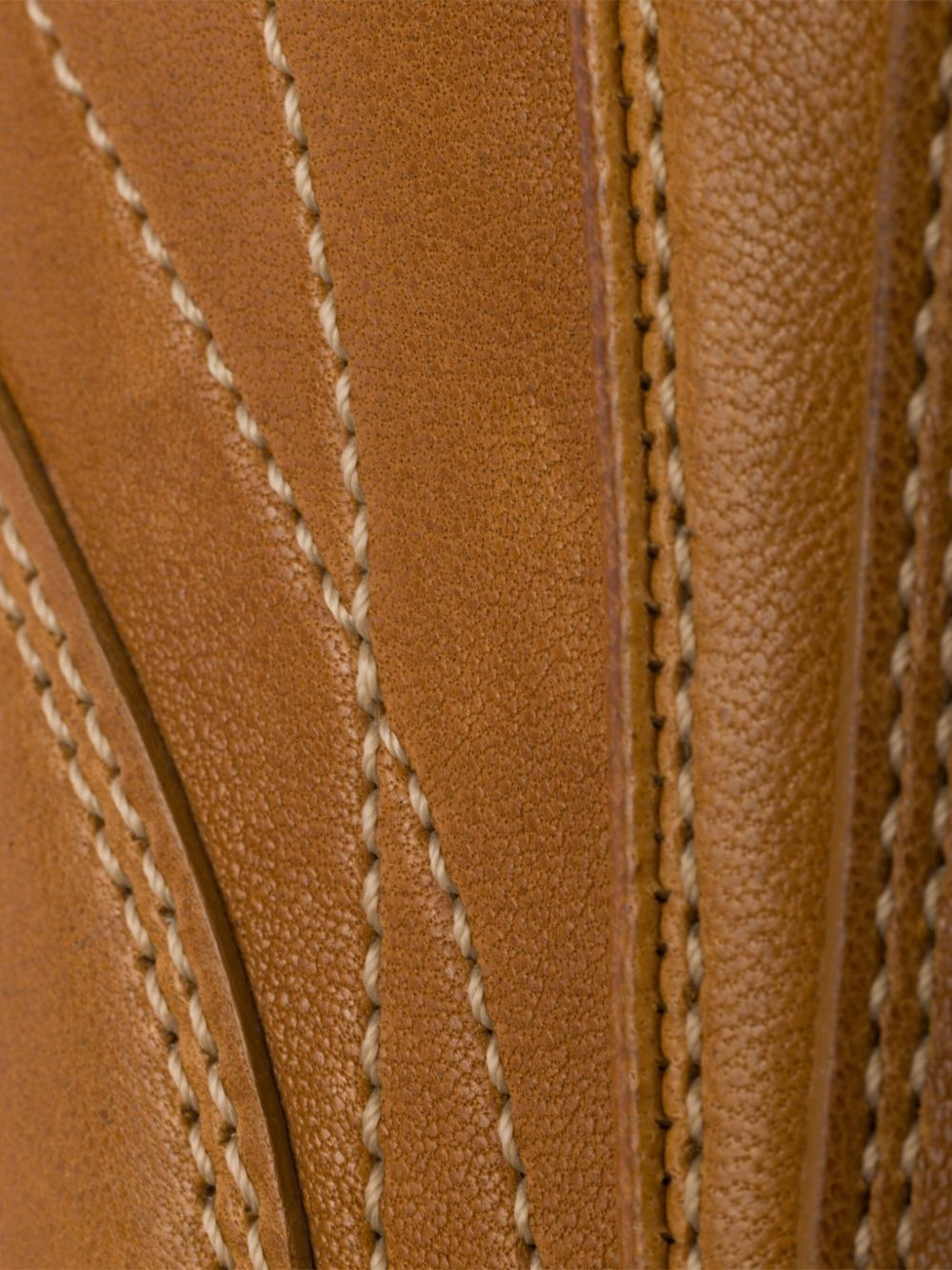 Antiqued leather lace-up trainers - 5