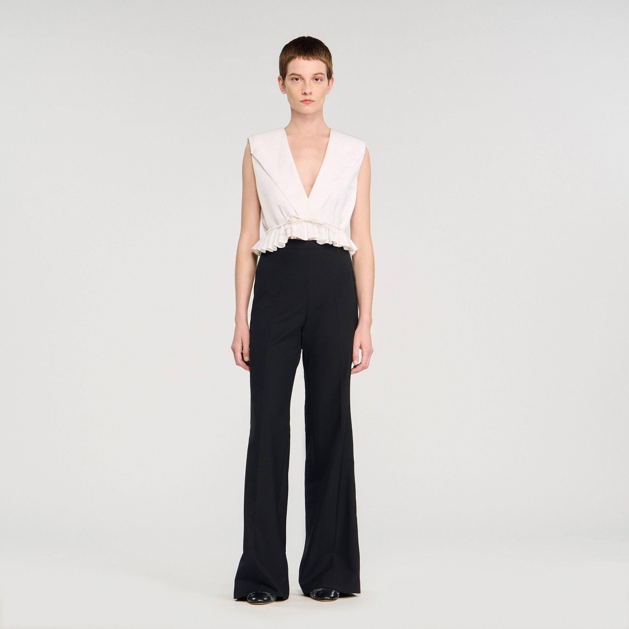 SATIN STRIPE SUIT TROUSERS - 2