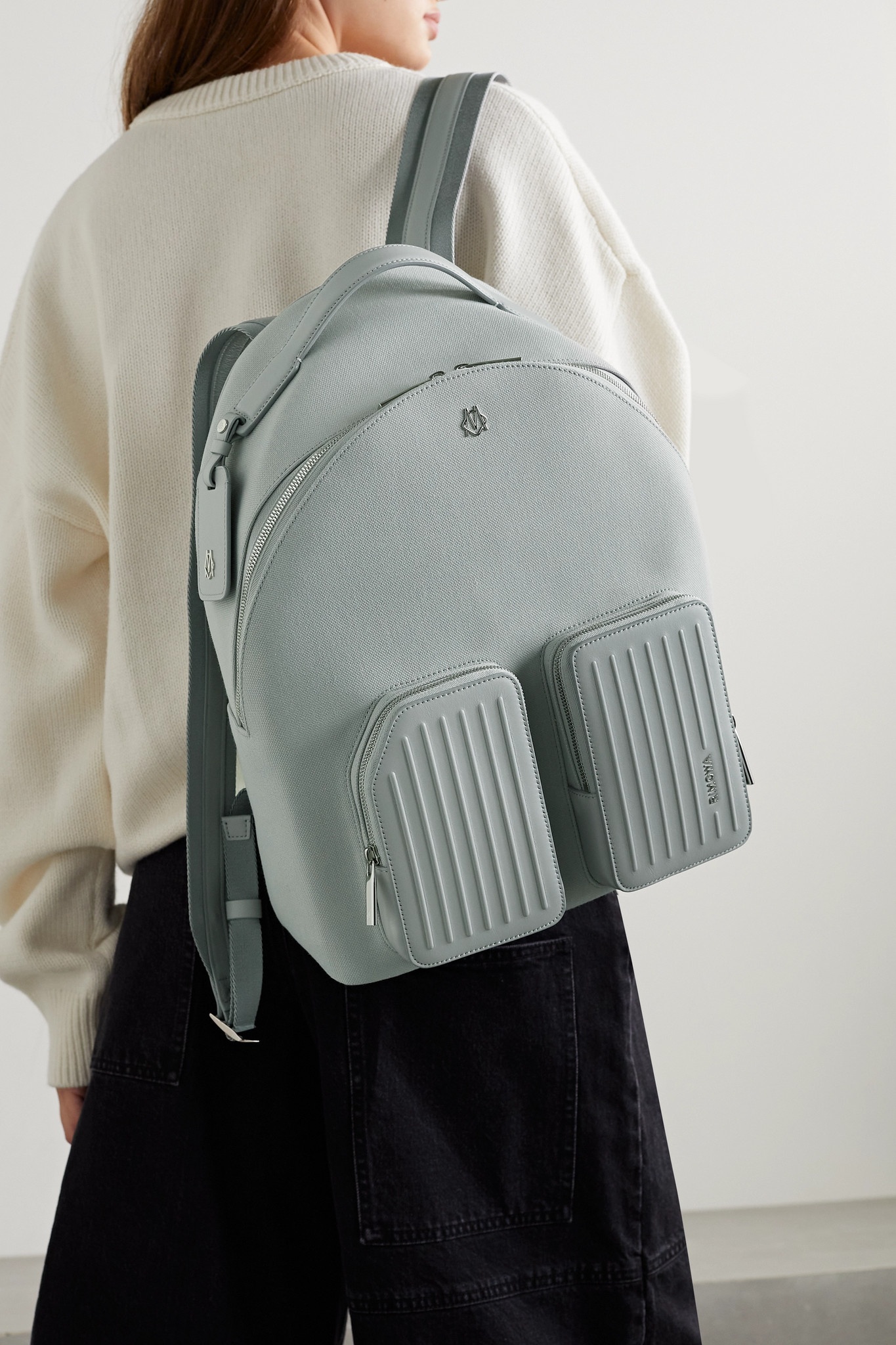 Never Still webbing-trimmed canvas and leather backpack - 2