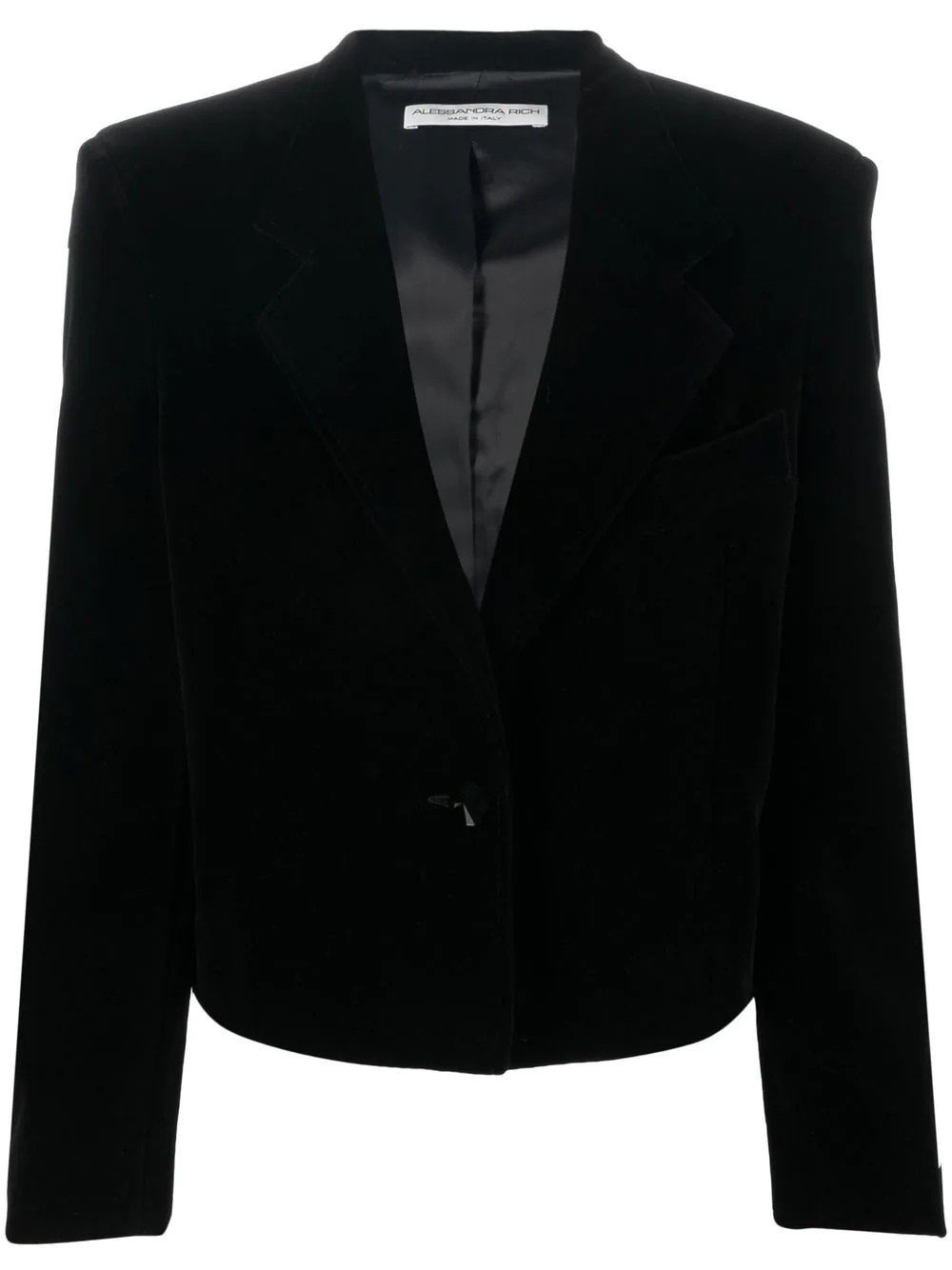 single-breasted cropped blazer - 1