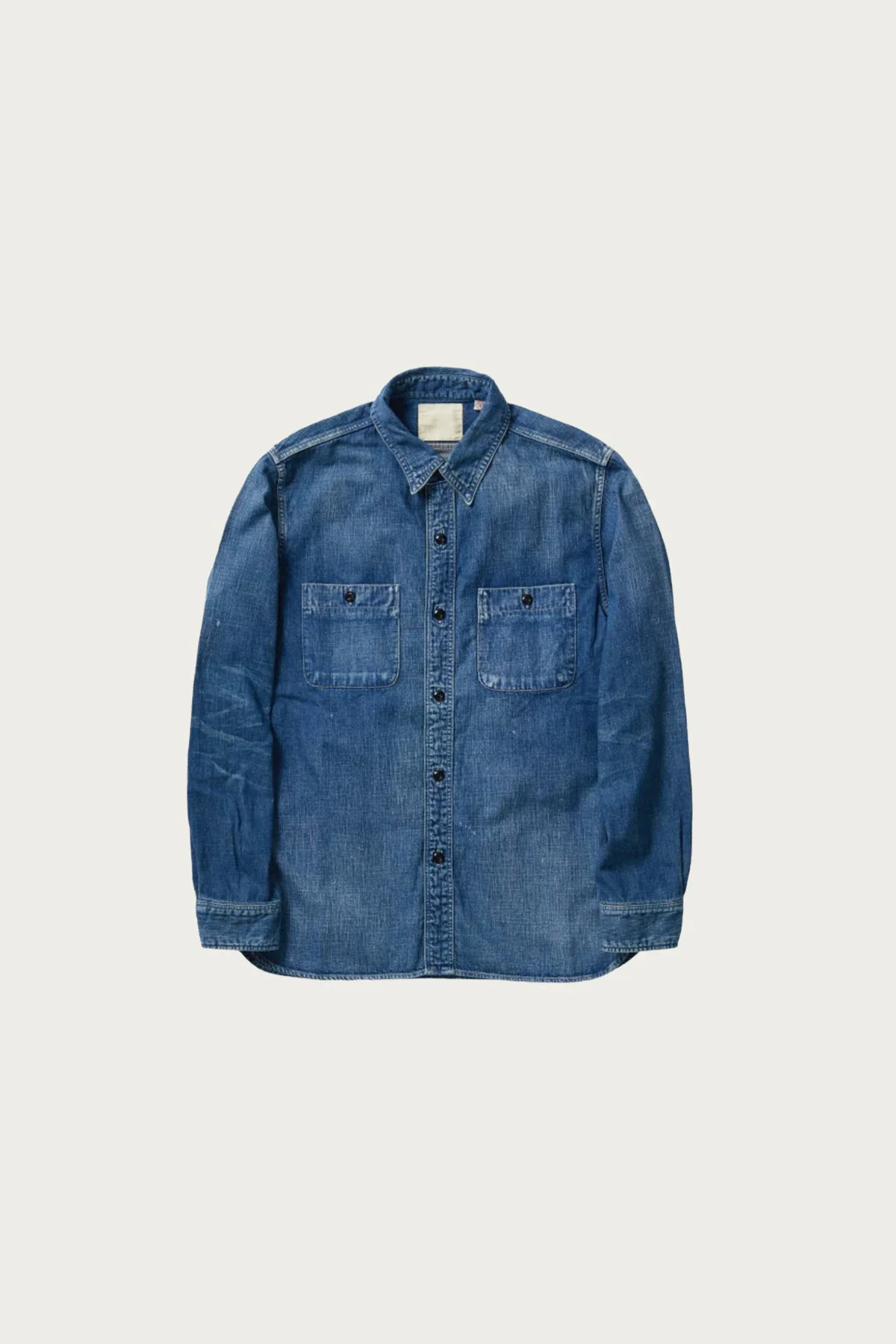 Denim Work Shirt - Indigo Blue - 1