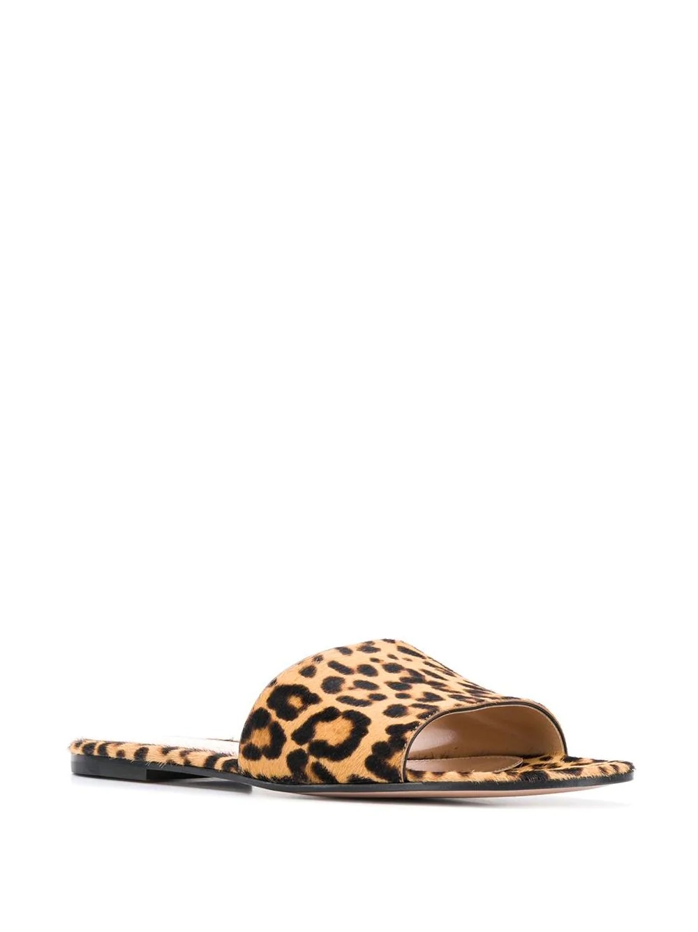 leopard print slip-on sandals - 2