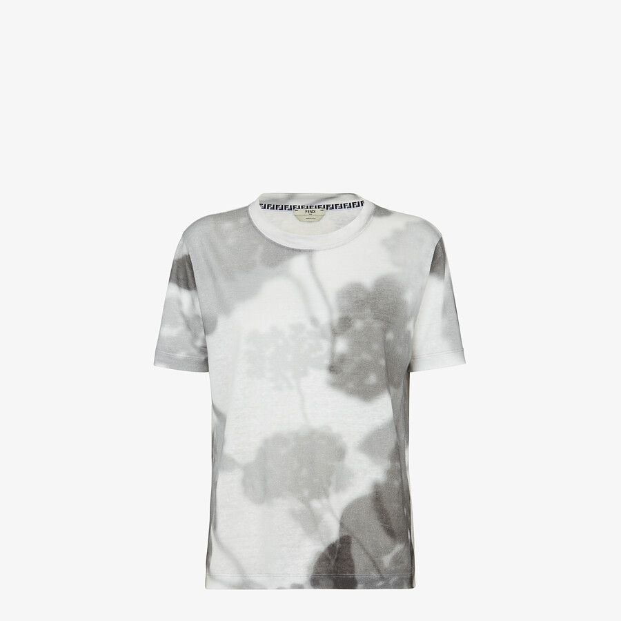 Gray jersey T-shirt - 1