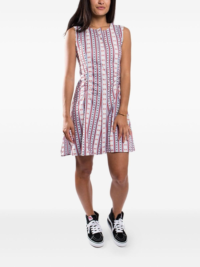 striped sleeveless flared dress 1