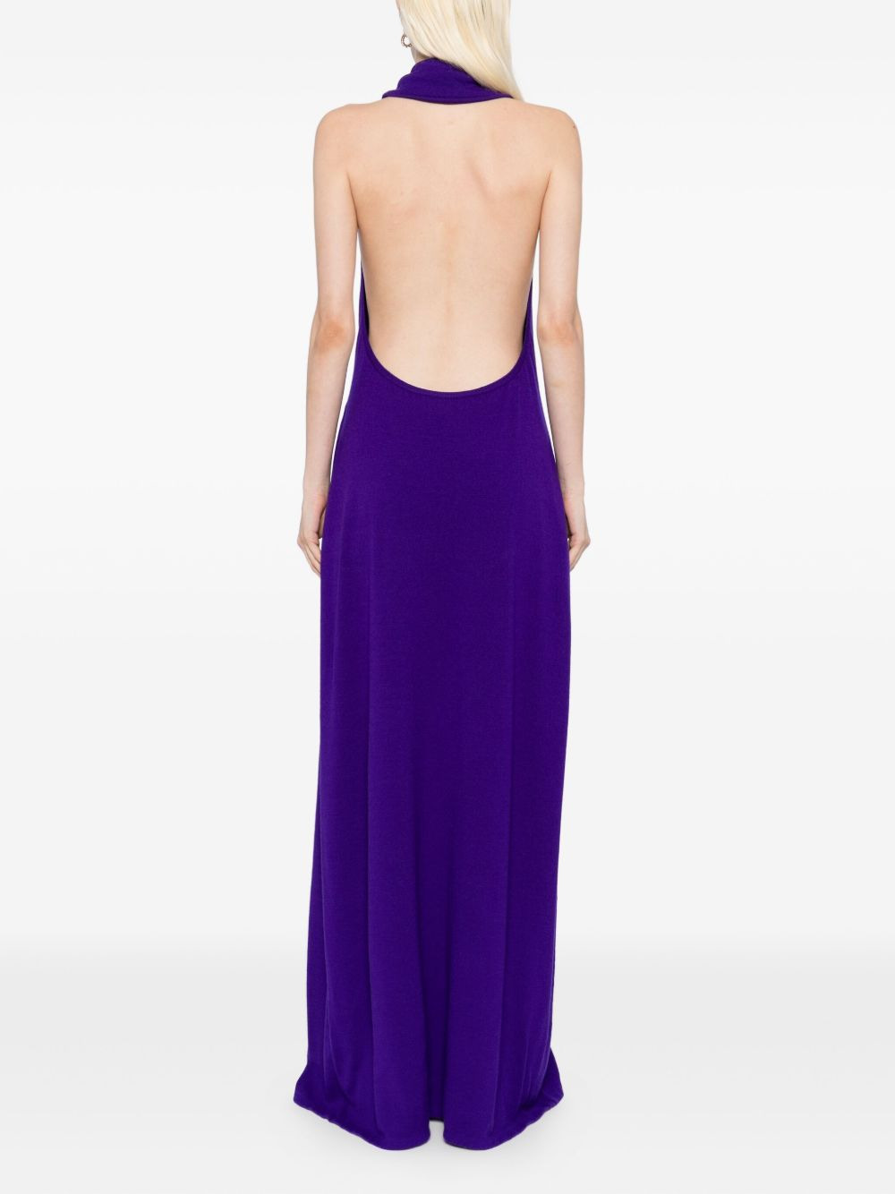 halterneck open-back dress - 4