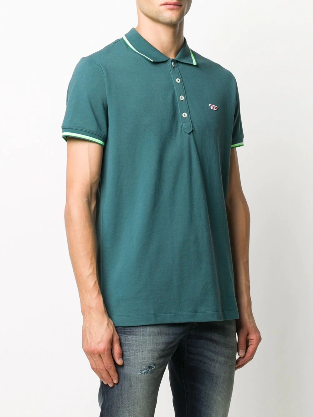 logo patch polo shirt - 3