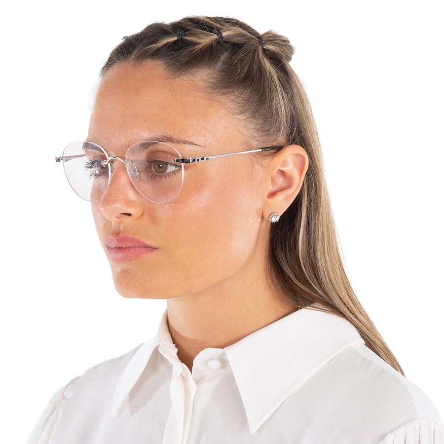 Cartier Demo Round Ladies Eyeglasses CT0309O 002 52 - 2