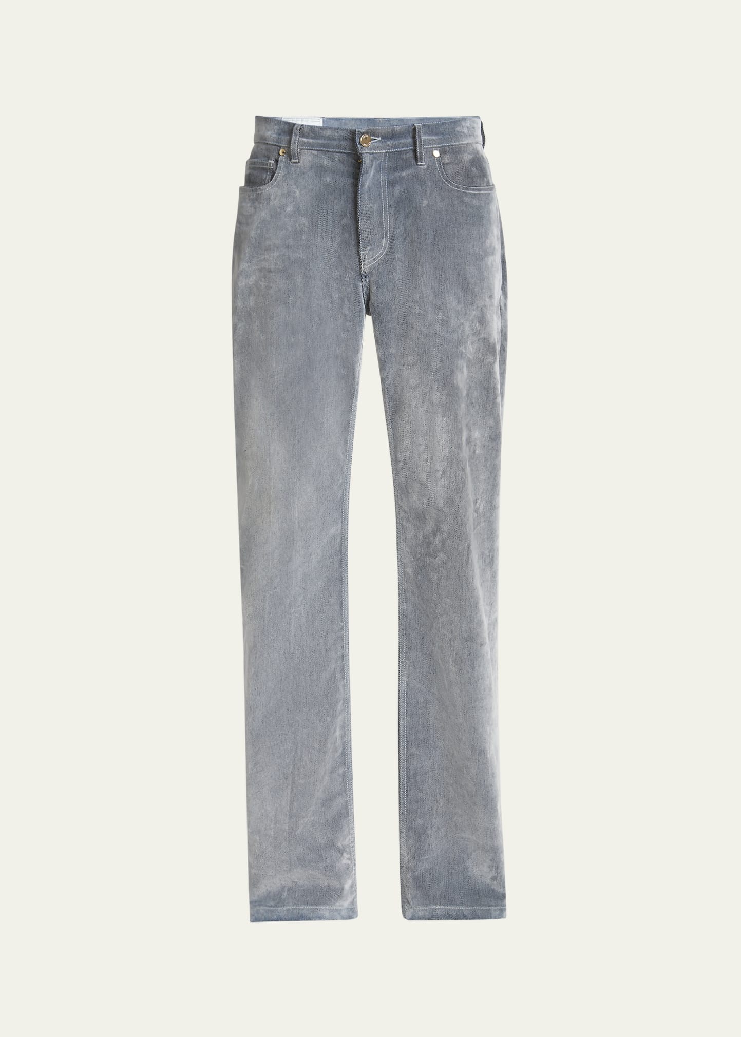 Men's Flocked Straight-Leg Jeans - 1