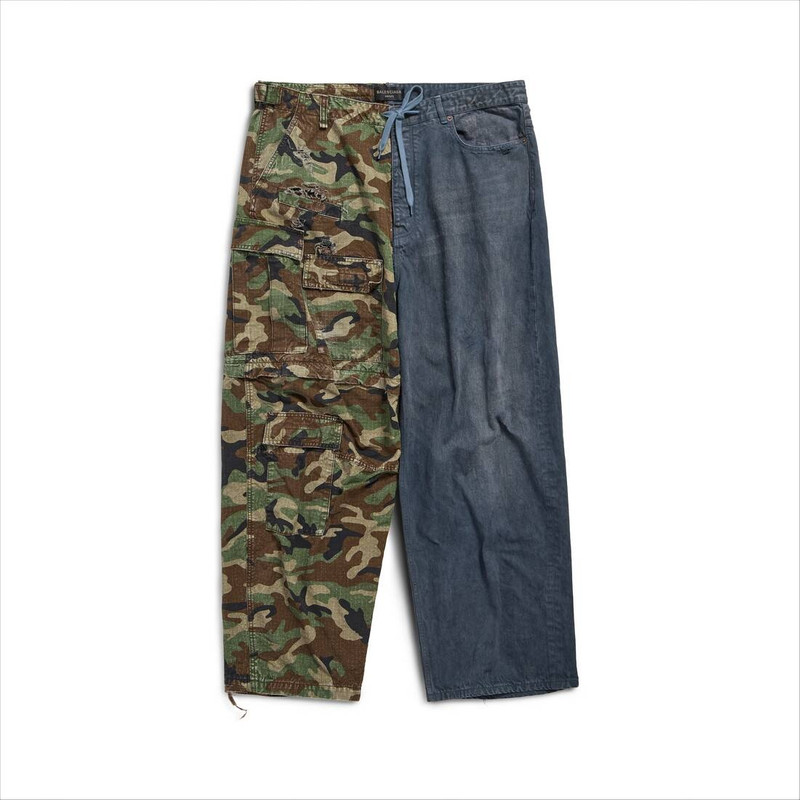 Dark Camo Hybrid Baggy Pants in Dark Blue 1