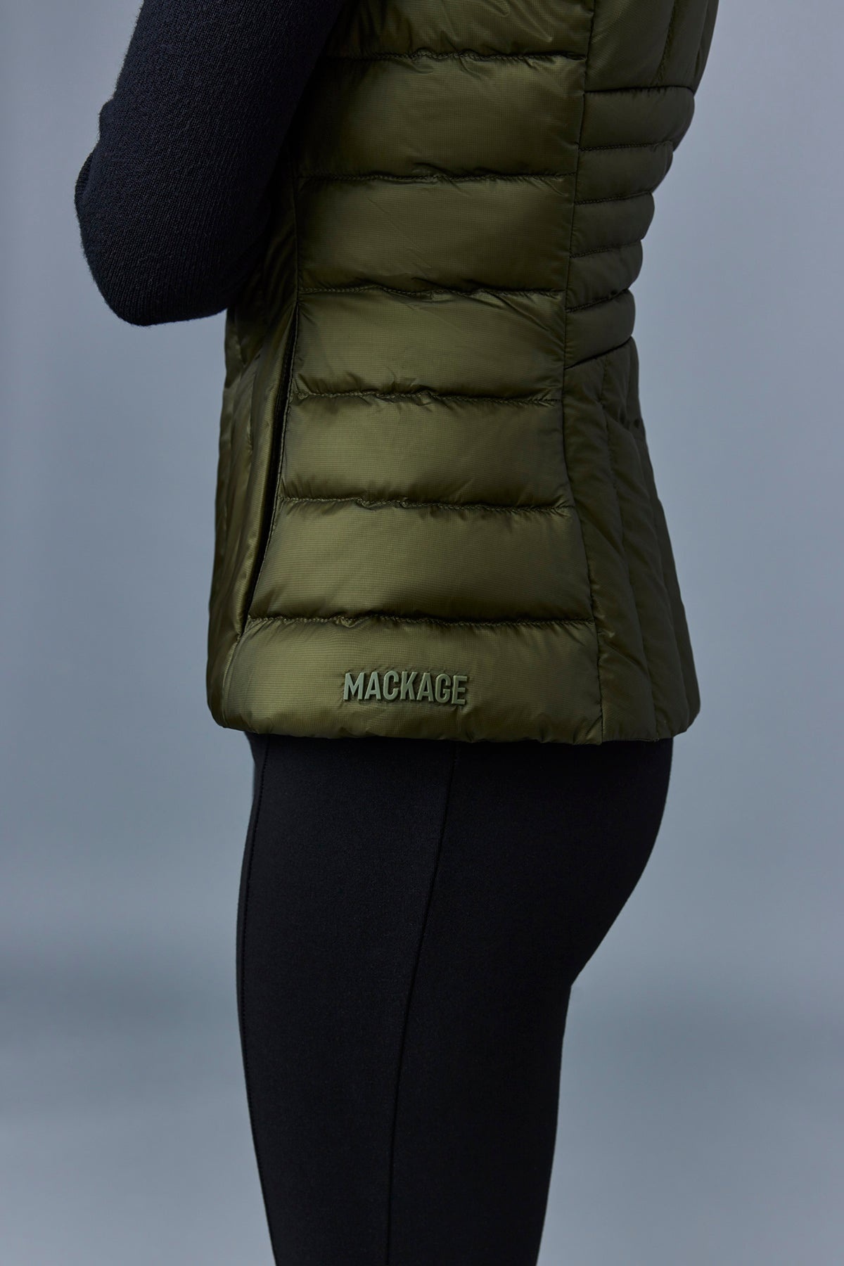 LILYAN light down vertical quilted Vest - 4