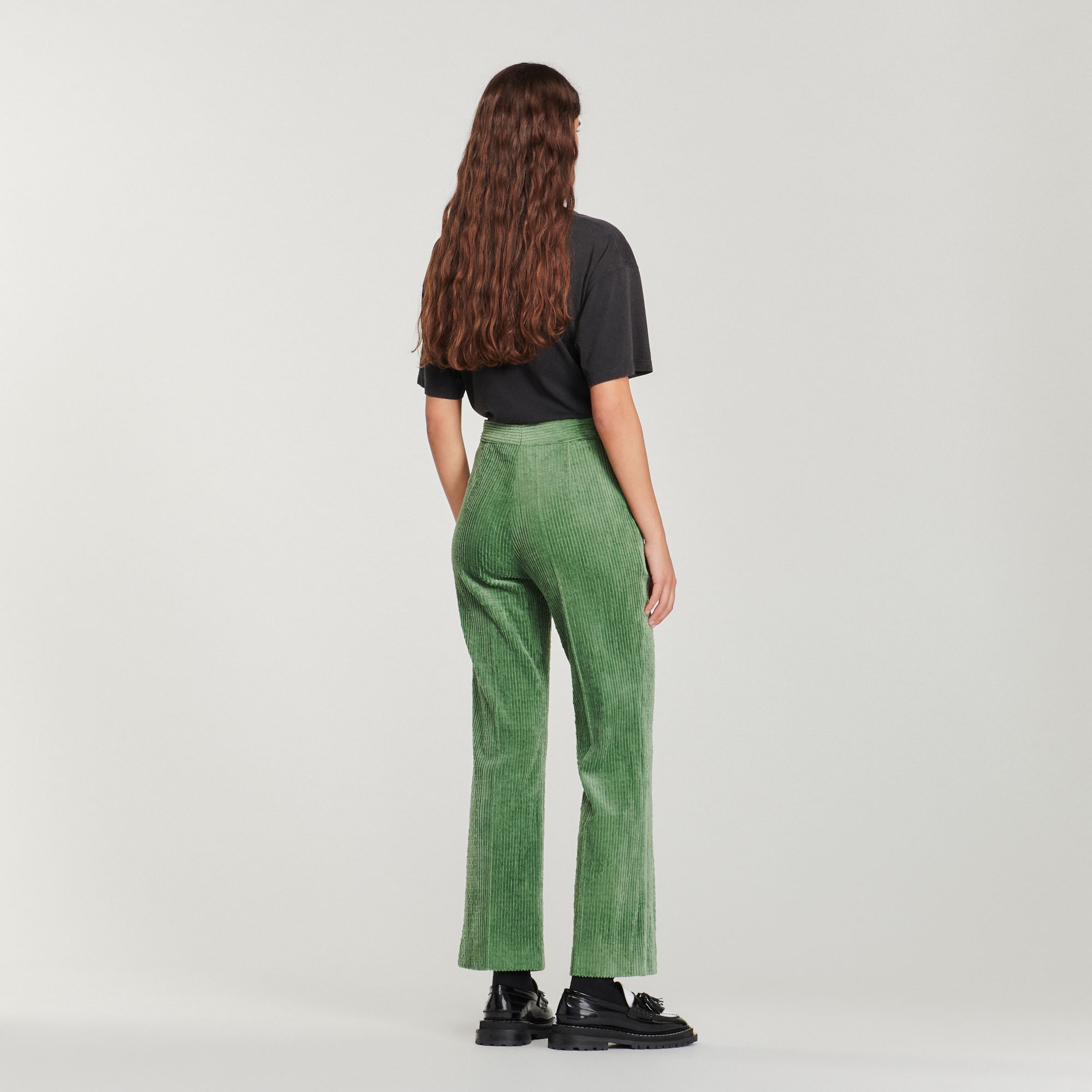 Corduroy straight-leg pants - 6