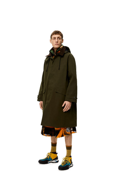 Loewe Hooded overcoat in organic cotton outlook