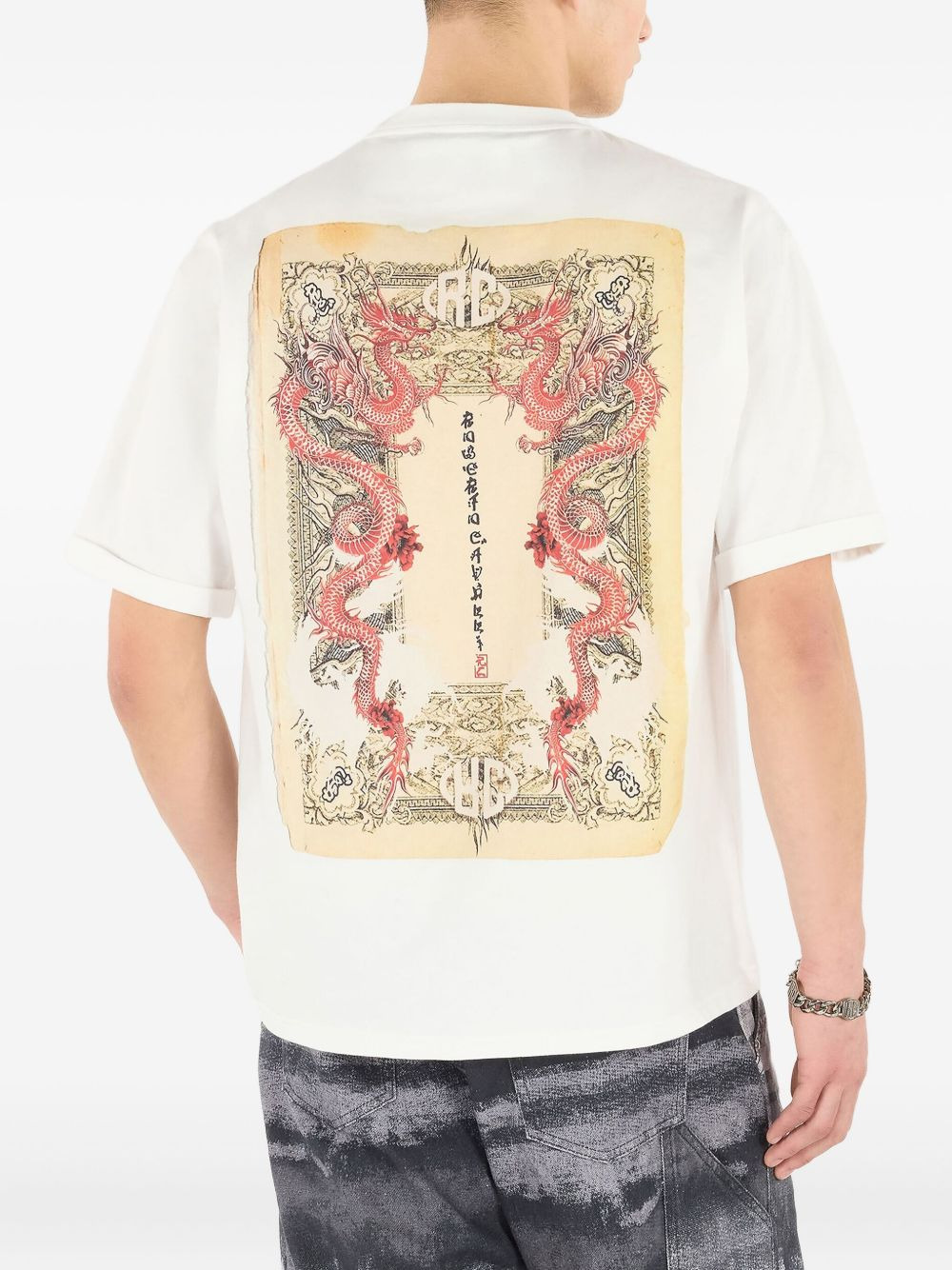 dragon-print T-shirt - 4