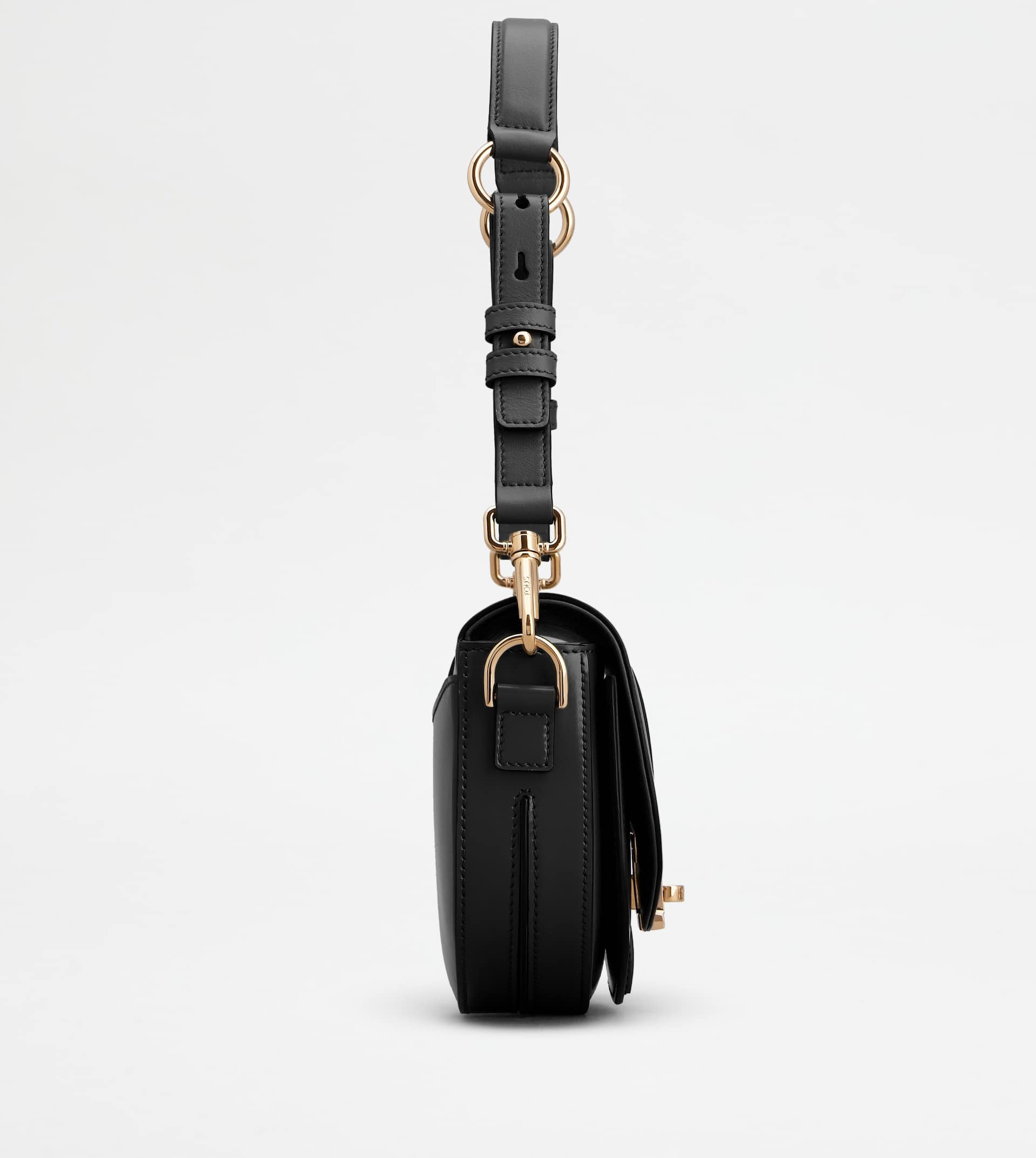 T TIMELESS SHOULDER BAG IN LEATHER MINI - BLACK - 4