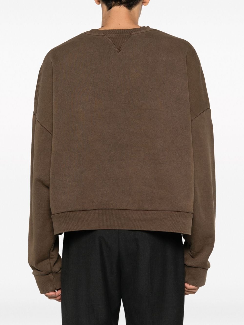 drop-shoulder crew-neck sweatshirt - 5